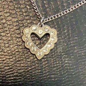 🌹Small rhinestone heart pendant necklace